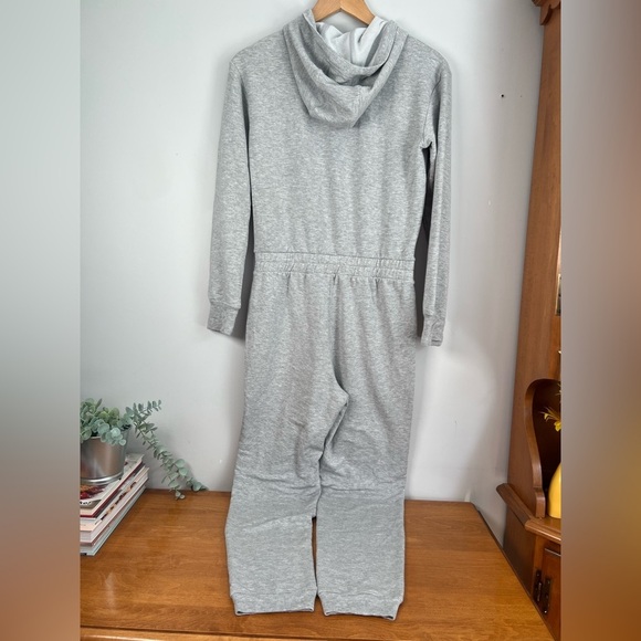 Athleta Girl Jumpsuit “Onesie of a Kind” Heathered Grey Jogger Style XL/14 NWOT - Picture 5 of 6